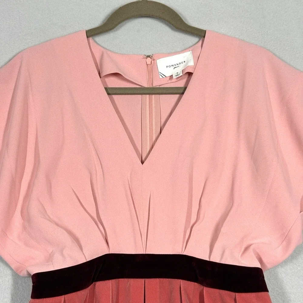Pomander Place Tuckernuck Dress Womens Small Pink Velvet Isabelle Feminine‎ Date
